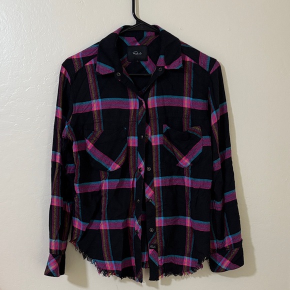 Rails Black and Pink Plaid Button Down Shirt - Picture 3 of 9